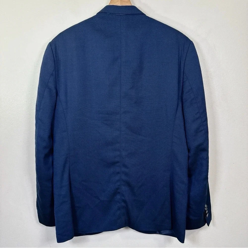 Tiger Of Sweden Mens Size 52 Navy Wool Jil 9 Button Blazer